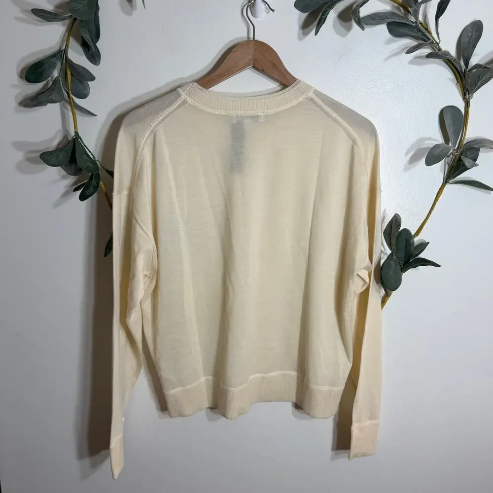 NWT J.Crew Cream Crew Neck Sweater
